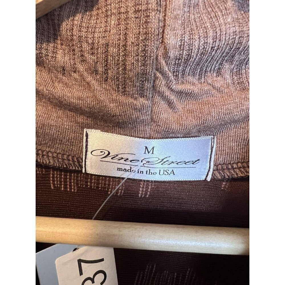 Vine Street Cowl Neck Sweater Top Size Medium Copper Brown Fall Lightweight NWT - Picture 3 of 5